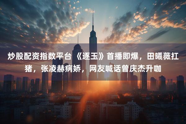 炒股配资指数平台 《逐玉》首播即爆，田曦薇扛猪，张凌赫病娇，网友喊话曾庆杰升咖